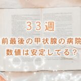 33w 甲状腺の病院へ。気になる数値は？